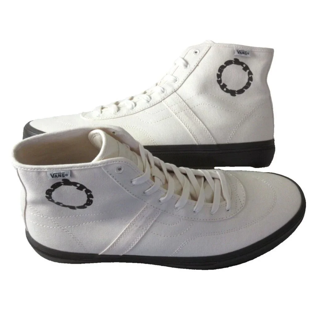 Vans x Quasi Men's Gilbert Crocket Hi Decon White Canvas shoes Sizes NIB - Picture 3 of 8